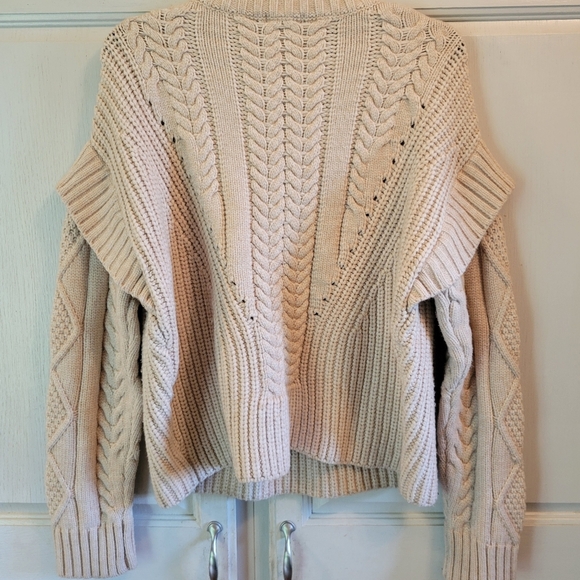 Jamison Thick Knit Cream Oatmeal Colored Sweater - Picture 2 of 6